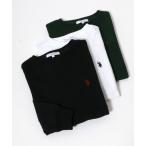 トレーナー スウェット U.S.POLO ASSN. ワンポイントロゴ刺繍 スウェットトレーナー メンズ レディース/長袖 無地 プルオーバートップス