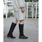 ブーツ ウッドヒールのジョッパーズロングブーツ レディース