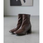 ブーツ LibertyDoll スクエアトゥストレッチヒールブーツ レディース