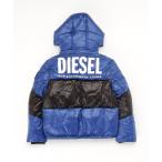 ショッピングDIESEL ダウン ダウンジャケット キッズ DIESEL（ディーゼル）Kids ＆ Junior バックブランドロゴプリントフーディー(フード取外しOK)パディ