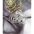 ヘアクリップ 水引モチーフのメタルバンス「C」