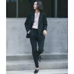 セットアップ ダブルテーラードジャケット＆テーパードパンツスーツセット レディース