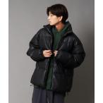 ジャケット ブルゾン 【UNIIT/ユニット】シンセティックレザーエコダウンショートジャケット　ビッグシルエット　ドロップショルダー