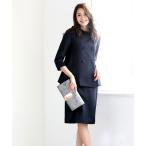 セットアップ 「セレモニー/ママスーツ/セットアップ」スタンドカラージャケット＆スカート2点セット レディース