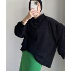 トレーナー スウェット over size polo design pile tops / オーバーサイズポロデザインパイルトップスニット レディース