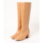 ブーツ スクエアトゥロングブーツ レディース