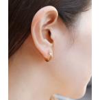 イヤリング ノンホール・2連クロス樹脂フープイヤリング レディース