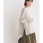 tシャツ ハニカムストレッチサイドスリットボックスプルオーバー レディース