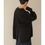 ニット クルーネックバックスリットニットプルオーバー