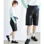 ショッピングハーフパンツ レディース パンツ レディース フェイクレザーハーフパンツ