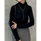 ショッピングリエディ tシャツ 無地or配色シアーフライスハイネックトップス レディース