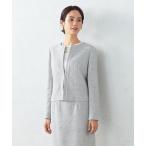 スーツ 「セットアップ対応」 ツイード ノーカラージャケット レディース