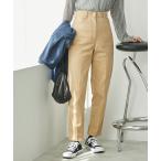 パンツ デニム ジーンズ ハイウエストセンタープレステーパードデニムパンツ