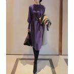 ワンピース ベルト付き　ハイネックロング