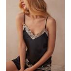 インナーシャツ 肌着 Pretty Flowers シルク キャミソール トップ レディース