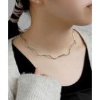 ネックレス ウェーブメタルパイプネックレス レディース