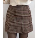 ショッピングカントリー スカート 「大きいサイズ有/裏地付き」大人レトロチェック柄台形ミニタイトスカート