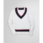  свитер вязаный Hsu pima хлопок кабель V шея теннис свитер мужской 