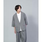 ショッピングnixon ジャケット ノーカラージャケット 「UNIIT/ユニット」テックリネンノーカラージャケット メンズ レディース