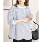 ブラウス シャツ ubasoku 先染めリネ