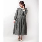 ワンピース 「ubasoku」先染めリネン