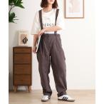 パンツ 「ubasoku」リネン無地サスペ