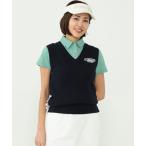 ベスト BEAMS GOLF PURPLE LABEL / ケーブル Vネック ニットベスト