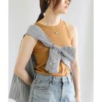 タンクトップ ノースリーブ シンプルリブタンクトップ レディース