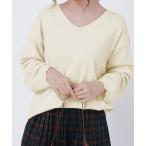 ニット セーター カシミヤタッチ ニット セーター Vネック レディース