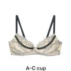 ショッピングノンワイヤー ブラ レディース BRAGENIC/ボタニカル柄×レース　ノンワイヤーモールド　ブラジャー　A-Ccup