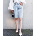 ジーンズ デニム デニムパンツ カットオフハーフデニムパンツ レディース
