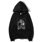 ショッピングスカル パーカー HIPANDA ハイパンダ メンズ ラインストーン スカルモチーフ フーディー スウェットシャツ メンズ