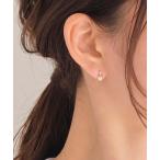 イヤリング 「K10」スクエアビジューイヤリング/BOX＆ショッパーつき レディース