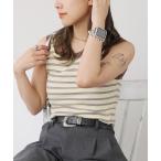 タンクトップ ノースリーブ R.P.miller/ミラー TANK TOPS インナー タンクトップ ボーダー レディース
