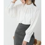 ブラウス シャツ ギャザーシフォンブラウス レディース