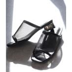 サンダル Liberty Doll / オープントゥチュールクリアヒールミュール　スライドサンダル (4132) レディース