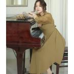 ドレス 結婚式 パーティードレス タートルネックミモレ丈＆袖あり大きいサイズフォーマルオケージョンドレスお呼ばれ 二次会 成人式 同窓会 謝恩会 20