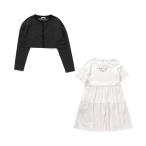 ワンピース フラワーカーデ&ティアードワンピセット キッズ 子供服 女の子