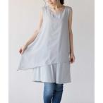 タンクトップ ノースリーブ レイヤードタンクトップ レディース