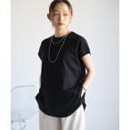 tシャツ 「USAコットン」コットンフレンチスリーブチュニックTシャツ レディース
