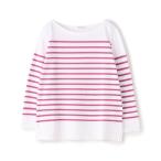 tシャツ コットンボーダー ボートネックプルオーバー レディース