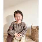 ブラウス シャツ aimoha-KIDS- ギンガムチェックガーリーブラウス キッズ 子供服 男の子 女の子