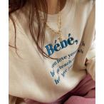 トレーナー スウェット 「選べる裏地/裏起毛」Bebe刺繍カラーロゴスウェット/トレーナー レディース