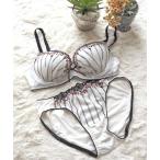 下着女性 上下セット 【ブラ＆ショーツ セット】小鳥モチーフ×レース