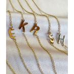 ネックレス blackdia ocean ステンレスイニシャルネックレス レディース