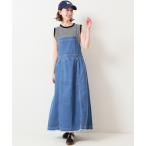ワンピース LE DENIMレースアップフレアジャンパースカート◆