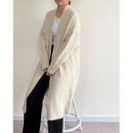 カーディガン ひざ丈　ガウンカーディガン レディース