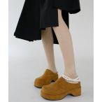 サンダル 厚底ローファーサボ レディース