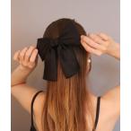 ヘアクリップ サテン ロングリボン バレッタ