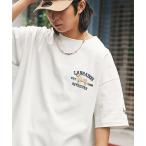tシャツ Labrador Retriever/ラブラドールレトリーバー 別注 カレッジロゴ刺繍 ビッグシルエット半袖Tシャツ メンズ レディース
